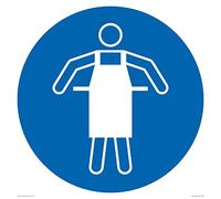 Mandatory: Use protector delantal señal - 400 x 400 mm - S40