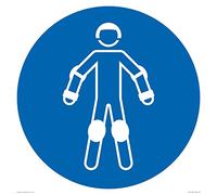 Mandatory: Wear - Señal de protección para equipo deportivo, 400 x 400 mm, S40
