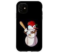 Mande De Nieve De Béisbol De Invierno Con Un Bate De Béisbol Carcasa para iPhone 11