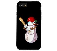 Mande De Nieve De Béisbol De Invierno Con Un Bate De Béisbol Carcasa para iPhone SE (2020) / 7 / 8