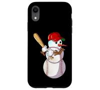 Mande De Nieve De Béisbol De Invierno Con Un Bate De Béisbol Carcasa para iPhone XR