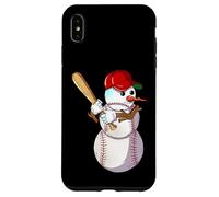 Mande De Nieve De Béisbol De Invierno Con Un Bate De Béisbol Carcasa para iPhone XS Max