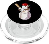 Mande De Nieve De Béisbol De Invierno Con Un Bate De Béisbol PopSockets PopGrip para MagSafe