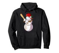 Mande De Nieve De Béisbol De Invierno Con Un Bate De Béisbol Sudadera con Capucha