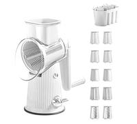 Mandeja De Mano De Rallador De Queso - Cerrándote De Acero Vegetales Rotary Slicer | Trituradora De Queso De Larga Duración, Trituradora De Cocina, Triturradora D Alimentos, Un Manual De Cocina De Efi