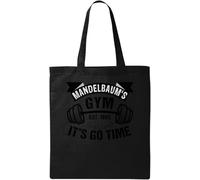 Mandelbaum's Gym It's Go Time - Bolsa de algodón ecológico natural, color negro, Black, Talla única