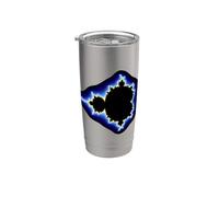 Mandelbrot Eléctrico Set Fractal Geometría Retro Formas Mania Vaso térmico de acero inoxidable de doble pared