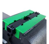 Mandíbula magnética de 4 pulgadas para tornillo de banco para - Paquete de 2 almohadillas suaves en tejido liso y forma de V, agarres de goma para metal, madera, plástico, compatible (verde C)