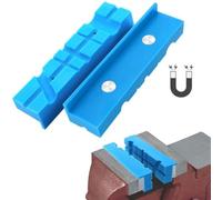 Mandíbula magnética de goma suave, 2 piezas para banco de tornillo de banco de metal, tamaño 456, compatible con abrazaderas de molino, prensas de taladro, proporciona un agarre firme y protege