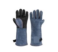 Mandil soldador, Guantes de soldadura for soldador Barbacoa Estufa de cocina Calefacción de punción Punchure Resistente Equipo de protección de cuero de 1.3 mm de espesor(1 Pair)