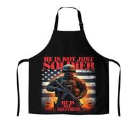 Mandiles Él No Es Solo Un Soldado, Es Mi Hermano. Impermeable Delantal Con 2 Bolsillos Apron Para Jardinería Cocinar Hornear