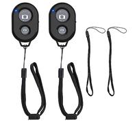 Mando a distancia Bluetooth para cámara inalámbrica disparador remoto para teléfonos inteligentes disparador control remoto para iOS Android (paquete de 2)