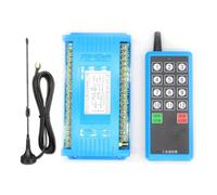 Mando a distancia de 12 canales CC 12 V 24 V receptor inalámbrico + emisor manual con retroalimentación 400 m control remoto grúa accionamiento lineal motor de luz con un botón todo encendido y