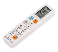 Mando a distancia de aire acondicionado con chip de memoria, interfaz en inglés, sistema de control remoto multicompatible, color negro y blanco (B)