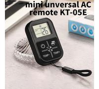Mando a distancia de aire acondicionado con chip de memoria, interfaz en inglés, sistema de control remoto multicompatible, color negro y blanco (A)