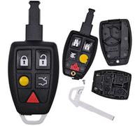 Mando a Distancia de la Llave del Coche 1x Carcasa de la Llave Inteligente + 1x Llave de Emergencia en Blanco para Volvo