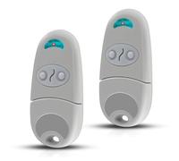 Mando a distancia de puerta 433,92 MHz - Compatible con CAME TOP432NA - 2 canales, 2 mando a distancia + 2 par de pilas de botón - para puertas de garaje y puertas automatizadas