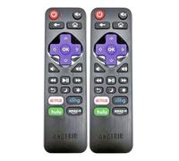Mando a distancia de repuesto compatible con Roku TV, TCL Roku/Hisense Roku/Onn Roku (no para Roku Stick, Box y jugadores) - RRLF16 RC-AFIR RC-ALIR RC280 (2 unidades)