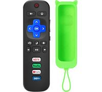 Mando a distancia de repuesto para todos los televisores Roku, con funda protectora de silicona (CAN brilla en la oscuridad), para televisores inteligentes Roku TCL, Hisense, Onn, Sharp, Element