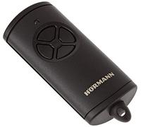 Mando a distancia Hörmann HSE4 BS con 4 funciones de botón, con llavero, tecnología inalámbrica BiSecur, (para puerta de garaje, cancela de entrada, etc.), negro 4511736, paquete de 1