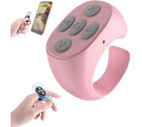 Mando a distancia inalámbrico Bluetooth con punta de los dedos, control remoto, girador de páginas para teléfonos y tabletas, video corto automático recargable, obturador de cámara de música, anillo