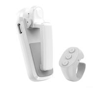 Mando a distancia inalámbrico compacto para Kindle y tabletas, página con distancia de control de 5 m y batería de larga duración (Jx-07 blanco)