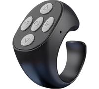 Mando a distancia inalámbrico con punta de dedo, 5 botones de desplazamiento para teléfono, obturador de cámara, control remoto para aplicaciones de video cortas, libros electrónicos, selfies, alcance