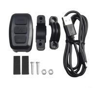 Mando a distancia inalámbrico para manillar de motocicleta para llamadas de música multimedia, compatible con auriculares de intercomunicador de casco, controlador de botón recargable por USB para