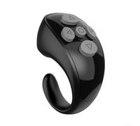 Mando a distancia inalámbrico recargable, compatible con aplicaciones convencionales, ofrece 48 horas de uso continuo, diseñado para teléfonos, tabletas, cámaras (negro)