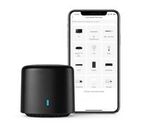Mando a distancia inteligente IR para Alexa y Asistente de Google, concentrador de control remoto Wi-Fi para TV, ventilador AC, funciona con BROADLINK RM4 para MINI, Negro