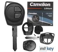 Mando a distancia para llave de coche, 1 carcasa + 1 teclado + 1 carcasa HU133R moldeada fija, 1 batería CR1620 compatible con Opel, Suzuki, Nissan