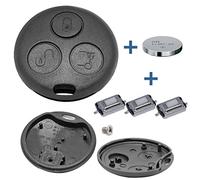 Mando a distancia para llave de coche, 1 carcasa + 3 microbotones + 1 pila CR1225 + 1 tornillo adecuado para Smart