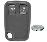 Mando a Distancia para Llave de Coche, 1 Carcasa con 2 Botones y 1 Pila CR2032 Apta para Volvo