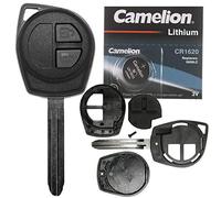 Mando a distancia para llave de coche, 1 carcasa de 2 botones, 1 pieza en bruto TOY43 fija, 1 teclado y 1 pila CR1620, compatible con Opel, Suzuki y Nissan