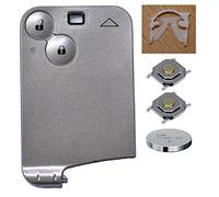 Mando a distancia para llave de coche, 1 carcasa de 2 botones, 1 pila CR1620 y 2 microbotones compatibles con Renault