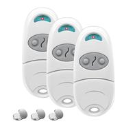 Mando a distancia para puerta, 3 unidades, mando a distancia 433,92 MHz, mando a distancia C@ME 2 canales compatible con 432EV, 432, 432A, 432M (incluye 3 pilas adicionales)