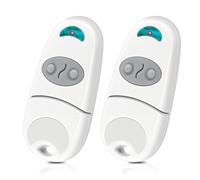 Mando a Distancia para Puertas de Garaje Automaticas, 2 Canales, 433,92 MHz, Compatible con 433MHz Mando a Distancia EV, NA, EE - Blanco, Paquete de 2