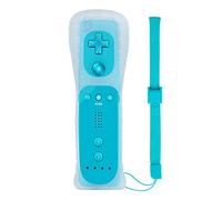 Mando a distancia para Wii Cosaux FM02 Nintendo Wii con funda de silicona y correa de muñeca para Nintendo Wii y Wii U FM02 azul