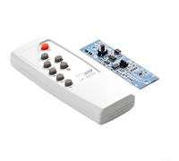 Mando a distancia por infrarrojos para sistemas LED solares, rango de 10 ± 2 m, compatible con focos solares y farolas, interruptor regulador de intensidad de plástico