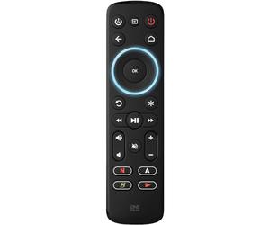 Mando a distancia universal para streaming One For All - Controla hasta 3 dispositivos: cajas de streaming (Roku, Apple TV, entre otras) TV y barras de sonido - Función de aprendizaje - Negro - URC793