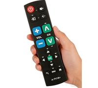Mando a distancia universal para TV con botón grande, fácil de usar, ideal para personas mayores, funciona con las principales marcas de TV 1 año