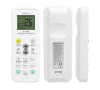 Mando Aire Acondicionado K-1028E, 1000 en 1 A/C Control Remoto LCD Digital para LG, Gree, Midea, Toshiba, Haier, Daikin, Hitachi, Samsung, Hisense, Fujitsu y Whirlpool
