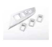 Mando Botonera Elevalunas Para BMW X3 X4 F25 F26 2011-2017 ABS Ventana Botones Interruptor Elevación Marco Decoración Cubierta Embellecedor Etiqueta Interior Automática(Plata)