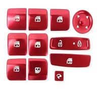 Mando Botonera Elevalunas Para Hyundai Para Tucson NX4 2021-2024 Reposabrazos Puerta Elevador Ventana Cubierta Botón Interruptor Embellecedor Interior Pegatina Interior(Steel Red)