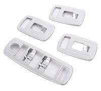 Mando Botonera Elevalunas Para Levante 2016-2021 Marco Botón Elevación Vidrio Panel Interruptor Ventana Embellecedor Adhesivo Interior 4 Piezas(Plata)