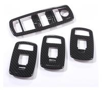 Mando Botonera Elevalunas Para Levante 2016-2021 Marco Botón Elevación Vidrio Panel Interruptor Ventana Embellecedor Adhesivo Interior 4 Piezas(Carbon fiber)
