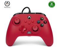 Mando con cable mejorado de PowerA para Xbox Series X|S - Artisan Red (Rojo artesanal), mando, mando para videojuegos con cable, mando para juegos, funciona con Xbox Series X|S