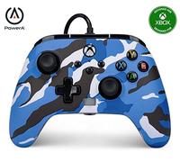 Mando con cable mejorado de PowerA para Xbox Series X|S - Blue Camo (Camuflaje azul)