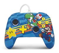 Mando con cable mejorado PowerA para Nintendo Switch - Mushroom Kingdom Friends, mando, mando para videojuegos, mando con cable, con licencia oficial