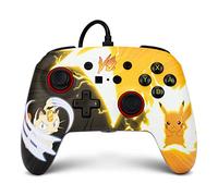 Mando con cable mejorado PowerA para Nintendo Switch - Pokémon: Pikachu vs. Meowth, mando, mando para videojuegos, mando con cable, con licencia oficial